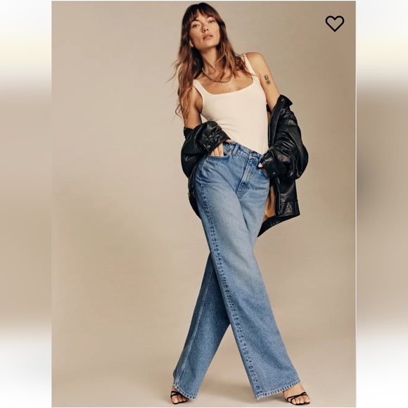 Reformation Cary High Rise Slouchy Wide Leg Jeans in Colorado Size 30 Rare Color - Picture 1 of 14